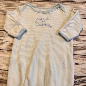 Vintage Little Me Thank Heaven for Little Boys Sleep Gown Sack 0-3 Months